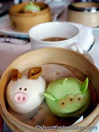 3 little pigs barbecue pork bun & little green men pork & …