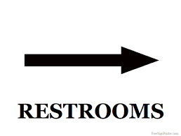 Printable Restroom Right Arrow Sign Printable Bathroom Signs Printable Signs Out Of Order Sign