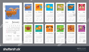 Creative Calendar 2018 With Horoscope Signs Zodiac Symbols Set Flat Colored Illustration Templat Zodiac Signs Calendar Creative Calendar Calendar Template