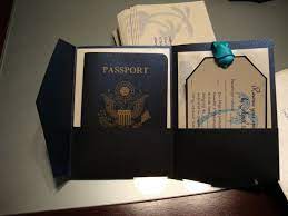 Steph S Diy Passport Invites Pictures Instructions And Advice Best Destinat Passport Invitations Passport Invitation Template Passport Wedding Invitations
