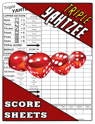 Play yahtzee online with up to 5 friends on other devices for free. Amazon Com Triple Yahtzee Score Sheets 100 Triple Yahtzee Score Pads Triple Yahtzee Game Triple Yatzee Score Pads Yahtzee Deluxe Edition 9781700278104 Emma Byron Books