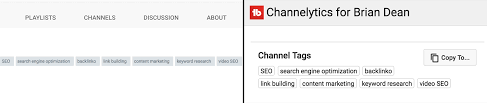 Youtube Channel Keywords