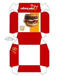 Gallery For Burger Box Template Box Template Printable Box Template Burger Box