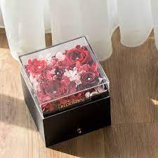 Preserved flowers jewellery box singapore. Queen Of My Heart Preserved Flower Jewellery Box Bloomback Singapore