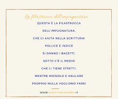 La maggior parte delle lussazioni delle dita della mano si verifica in corrispondenza dell'articolazione intermedia; La Filastrocca Dell Impugnatura Per Bambini Maestraemamma