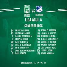 Millonarios won 12 direct matches. Atletico Nacional Vs Millonarios Finalizacion 2017