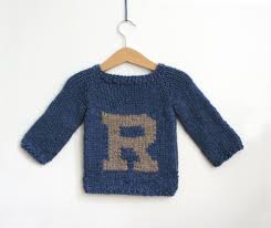 Hand Knit Custom Personalized Baby Sweater With Initial Soft Alpaca In Indigo And Flax Casaco De Trico Trico Casaco