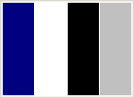 Black And White Combination Color Colorcombo3 With Hex Colors 000080 Ffffff 000000 C0c0c0 Blue Color Schemes Grey Color Palette Black Color Palette