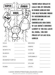 Super Mario Bros Word Scramble Coloring Page Mario Bros Super Mario Bros Birthday Party Super Mario Bros