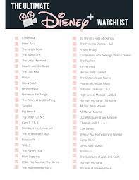 The Ultimate Disney Watchlist Disney Movies List Disney Original Movies Disney Movie Marathon