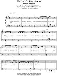 Master Of The House From Les Miserables Sheet Music Easy Piano In G Major Download Print Sheet Music Easy Piano Download Sheet Music