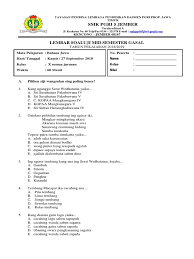 Soal pilihan ganda materi drama. Soal Mid Bahasa Jawa Kls X Semua Jurusan Pdf