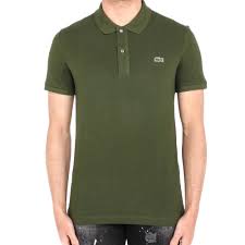 Logo lacoste brodé sur la poitrine. Polo Kaki Homme Lacoste Slim Fit Pas Cher Espace Des Marques
