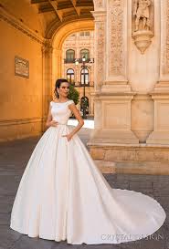 Crystal Design 2017 Bridal Off The Shoulder Simple Clean Bodice Elegant Classic Ball Gown Ball Gowns Wedding Wedding Dresses Simple Wedding Dress With Pockets