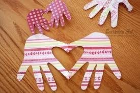 I have made this card as a valentine gift. Handprint Heart Card How To Make A Shaped Card Papercraft On Cut Out Keep