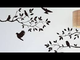 It can as simple as hand painting some designs to as extensive as using stencils. Diy Wall Painting Room Decoration Idea Birds Wall Drawing Room Decor Bird Tree Painting Youtube