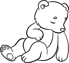 Download or print the image below. Coloring Pages Wild Animals Little Cute Baby Bear Sleeps Clipart Image