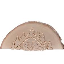 Pin Em Creche De Noel En Ecorce De Bois