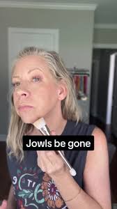 Jowls be gone! Do you struggle with loose, sagging skin around your  jawline? If you do try this, it’s my tried-and-true method for making them  disappear. ...