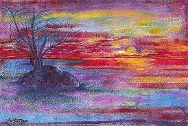 Get inspired by color combination purple floral sunset and create a design. Red And Purple Sunset Drawing By Natasa Janjatovic
