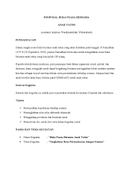 Belimbing rt.008/07 jagakarsa, jakarta selatan tlp. Proposal Buka Puasa Bersama Pdf