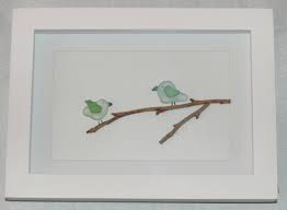 Maybe you would like to learn more about one of these? Sea Glass Art Hanging Bird House On Tree Art Collectibles Panels Wall Hangings Womenintech Fi