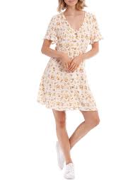 Miss Shop White Escape Print Button Through Ruffle Dress Myer Shopping Outfit Fashion Clothes Women Fashion Outfits