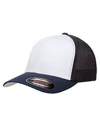 yupoong 6511w flexfit trucker mesh with white front panels cap