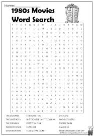 Check Out This Fun Free 1980s Movies Word Search Free For Use At Home Or In School This Is A Printable 1980s Movies Wo In 2020 1980s Movies Word Find Kids