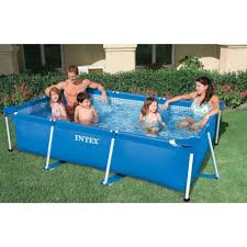 piscine tubulaire rectangulaire intex 3 8m piscine piscine sauna spa jardin exterieur