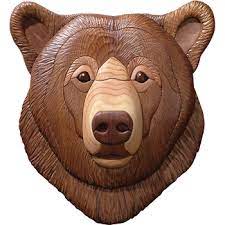 I 230 Front Bear Head Woodworking Patterns Intarsia Woodworking Intarsia Wood