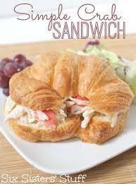 Simple Crab Sandwich Six Sisters Stuff Recipe Imitation Crab Recipes Yummy Lunches Crab Sandwich