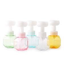 Petg Palm Flower Foam Hand Sanitizer Bottle 300ml Plastic Bottle Floral  Cleanser Separately Mousse Bubble Bottle