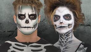 Halloween schminke skelett make up. Skelett Make Up Fur Halloween Fasching Horror Shop Com