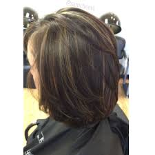 Red highlights for type 3c hair. Highlights For Short Hair Bob Haircut With Dark Brown And Partial Foil Short Hair Highlights Dark Hair With Highlights Brown Hair Balayage