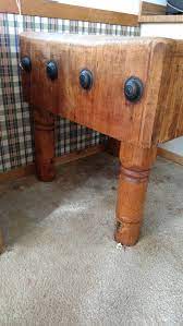 Much is an antique butcher block worth. Vintage Antique Butcher Block Masterbuilt Welded Wood Michigan Etsy