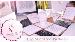 Wenn man dann nichts passendes findest kauft man. Explosionsbox Basteln Geburtstagsgeschenk Diy Bastelideen Anleitung Pinkunicorn Me Youtube