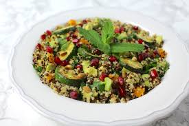 · mediterranean couscous salad with a fresh lemon herb dressing. Mediterranean Quinoa Salad With Zucchini And Pomegranate Minamade
