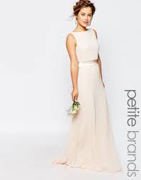 Tfnc Petite Wedding Sateen Bow Back Maxi Dress At Asos Com Petite Wedding Dress Dresses Wedding Dresses
