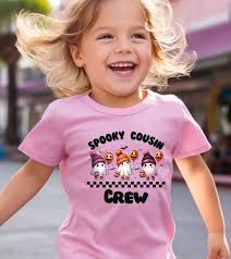 Cousin Crew Halloween Shirts for Girls & Boys, Sibling Matching Halloween  Tee, Spooky Season Toddler Shirt, Matching Family Halloween Shirts