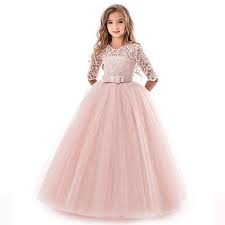 Girls Princess Dress 5 9 Years Old Children Girls Kids Lace Bowknot Wedding Performance Formal Dress Bal Kids Formal Dresses Girls Lace Dress Dresses Kids Girl