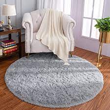 Choose from neutral tones or bright patterns. Amazon Com Lochas Luxury Round Fluffy Area Rugs For Bedroom Kids Girls Room Nursery Super Soft Circle Rug Cute Shaggy Carpet For Children Living Room 4x4 Feet Grey Home Kitchen