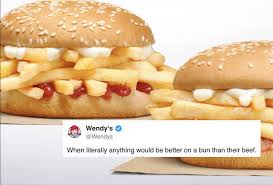 So, you can get your wendy's favorites from your favorite delivery app anytime you want it. Wendy S Trolled Burger King S New Chip Butty French Fry Sandwich Thrillist