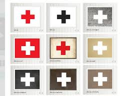 Black And White Flag With Red Cross Swiss Cross Poster 9 Colors 6 Sizes Swiss Army Logo Red Red Cross Art Cross Wall Art Red Cross