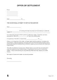How to customise the template. Free Settlement Demand Letter Offer To Settle Pdf Word Eforms