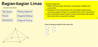Pengertian limas segi empat atau rectangular pyramid secara umum limas adalah jenis bangun ruang yang mempunyai sisi alas berbentuk segi n dan mengerucut ke satu titik sehingga terbentuk sisi sisi tegak berbentuk segitiga. Limas Geogebra