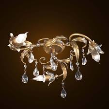 Wrought iron ceiling lights timelessly complement any home and office. Classic Wrought Iron Ceiling Lamp With Gold Silver Leaf 3 Lights Bga 1595 Pl3