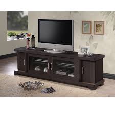 Tv modular wall showcase design for hall: Porch Den Kittery Contemporary 70 Inch Dark Brown Wood Tv Cabinet Overstock 20543578