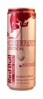 'the red bull editions combine the functionality of red bull energy drink with the taste of orange, wild cherry, cranberry, blueberry and tropical fruits.' The Cherry Edition Total Zero Red Bull Editions Bevnet Com Product Review Ordering Bevnet Com