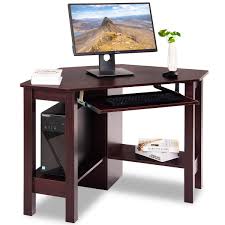 Check spelling or type a new query. Costway Wooden Corner Desk With Drawer Computer Pc Table Study Office On Sale Overstock 22893652